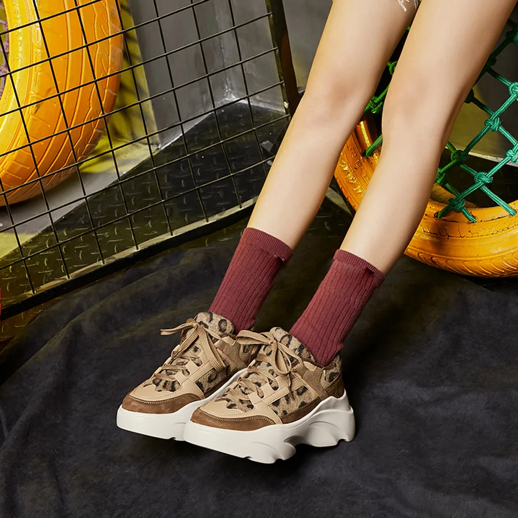 Модные женские кроссовки для сезона весна модный детский костюм леопардовой