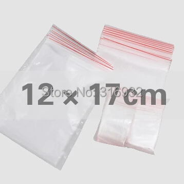 

Clear Self Sealing 12*17CM Zip Lock Plastic Bags Packaging Bags, 100PCS/LOT