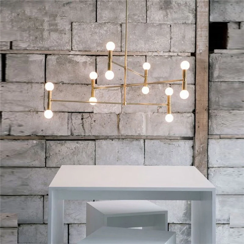 Скандинавская креативная линейная люстра простой модный светодиодный