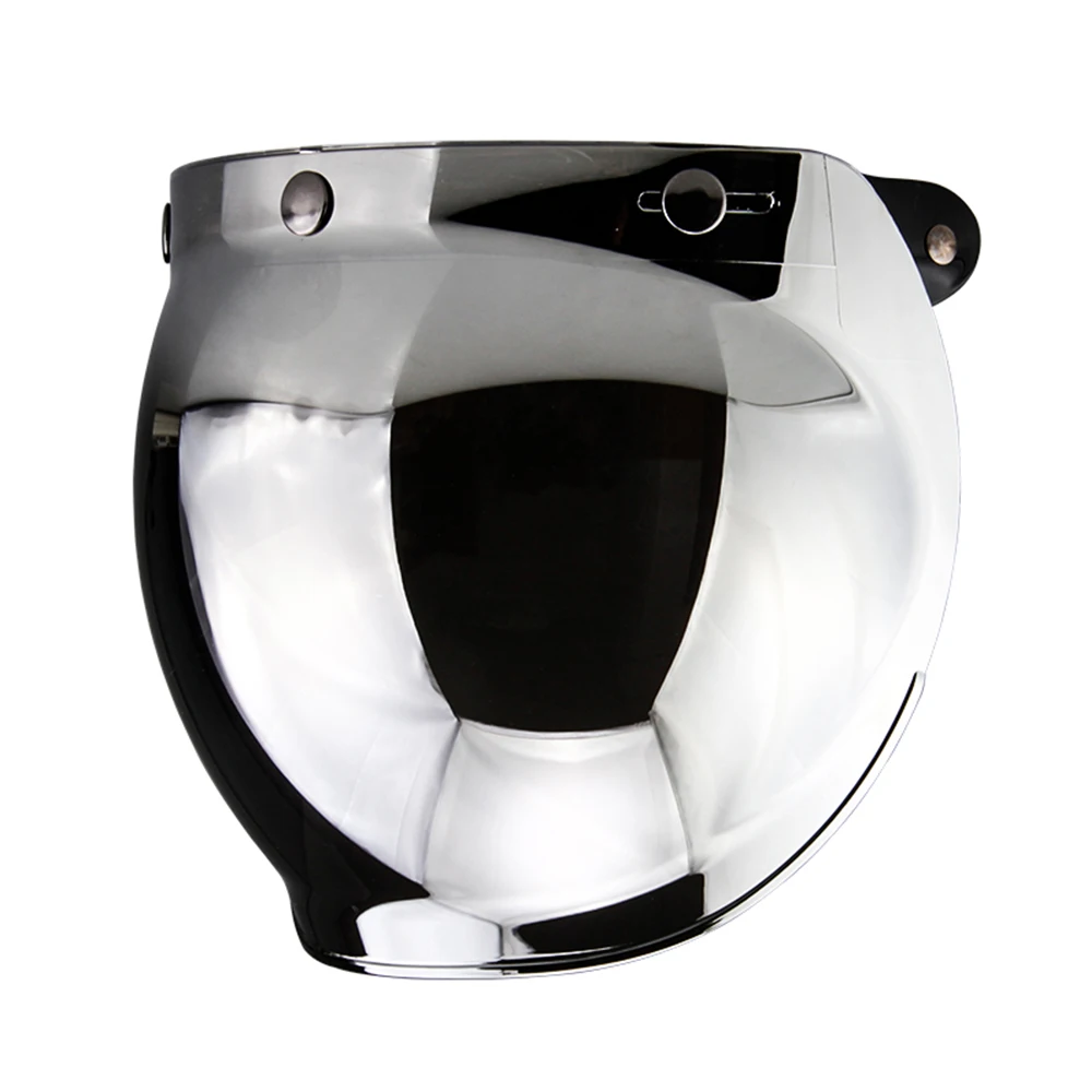 Bubble Lens Silver Мотоциклетный шлем Ретро Винтаж мотоцикл 3/4 открытый лицо половина шлем круизер туринг Чоппер Байкер кафе гонщик Мото шлем - Цвет: Bubble Lens Silver