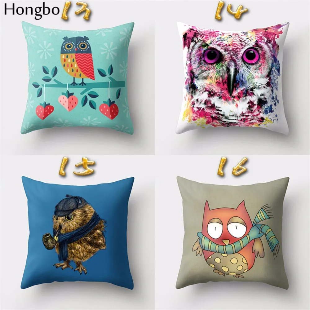 Hongbo 1 шт. мультфильм сова подушка чехол полиэстер подарок на день Святого