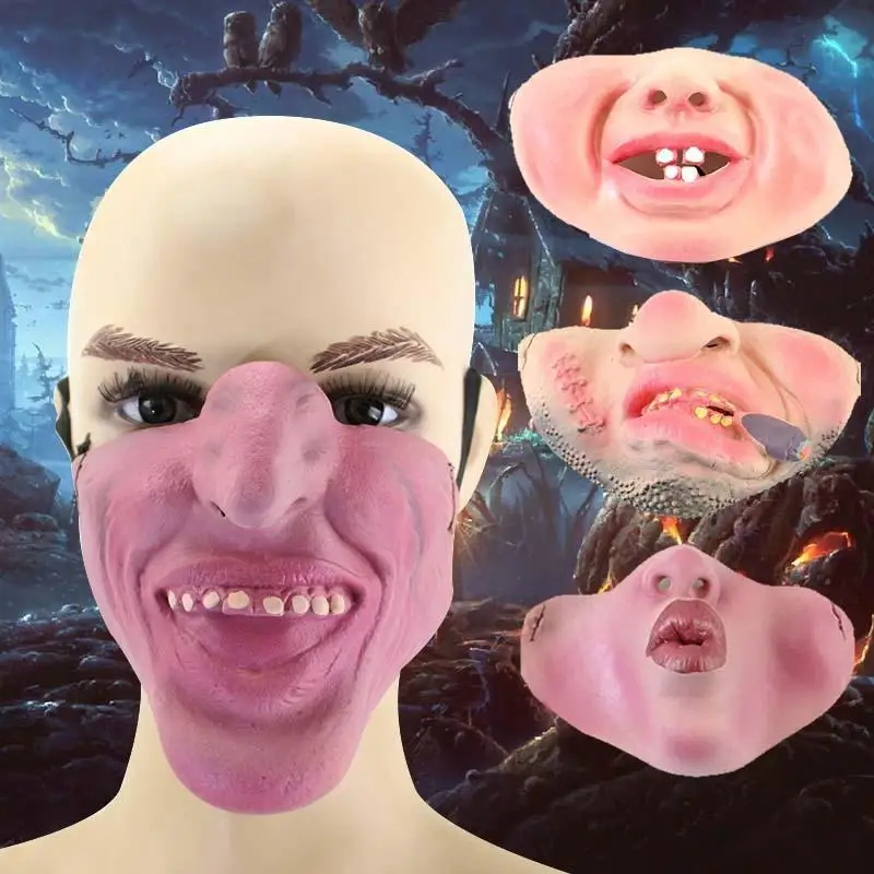 4 стиль смешно и страшное лицо латекс маска вечерние Хэллоуин Дурака Косплэй