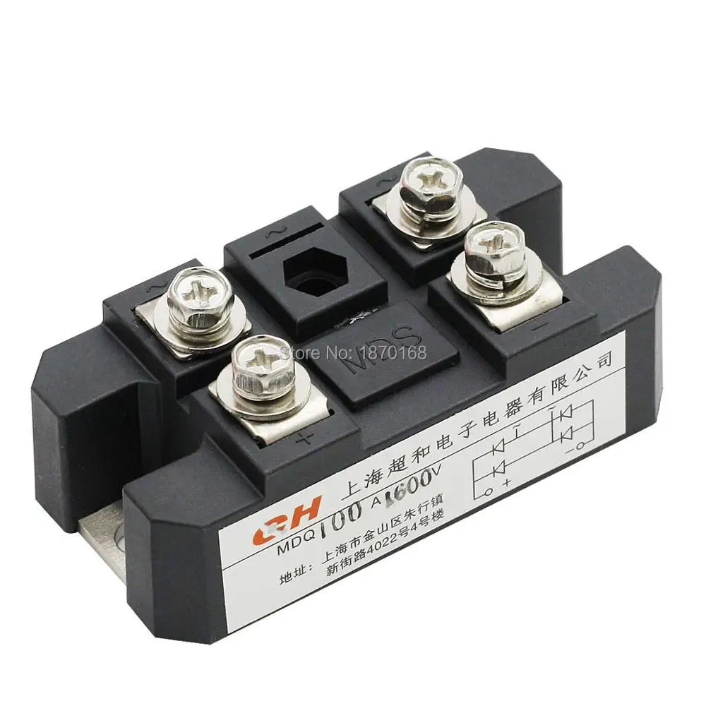 

100A 1600V Full Wave Diode Module One Phase Bridge Rectifier MDQ-100A