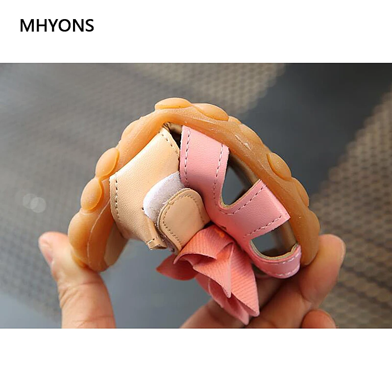 MHYONS 2019 новые летние детские сандалии для девочек мягкие кожаные цветы принцесса