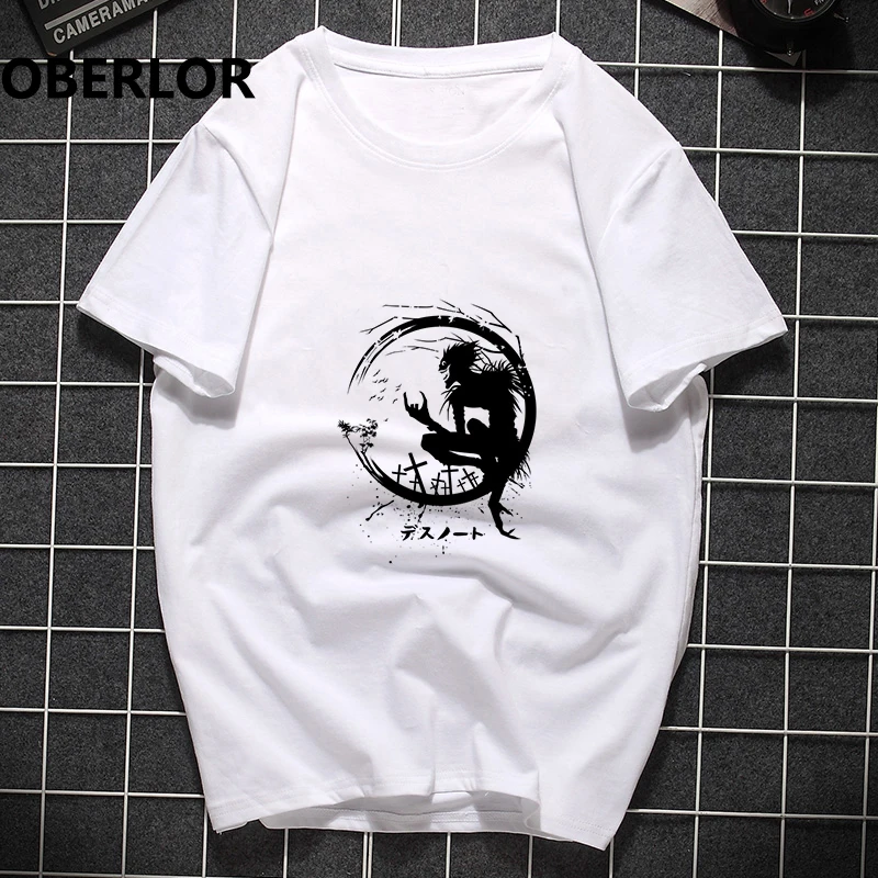 Death Note летняя футболка странные вещи Off White Панк футболка мужская хип хоп Harajuku Pride аниме унисекс Топы Повседневная Уличная одежда - Цвет: TP1743093