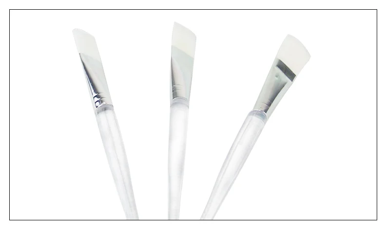3pcs Facial mask brush soft hair facial beauty brush makeup brush facial mask can not remove the hair spa brush beauty salon supplies - Handle Color: 3pcs