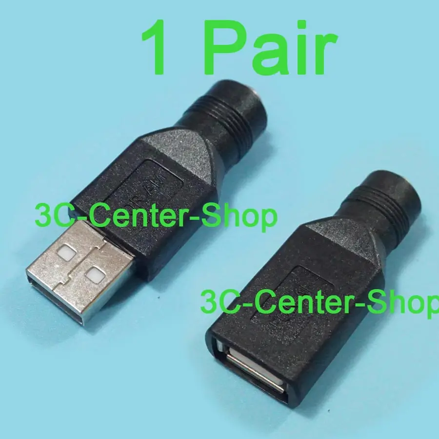 1 шт. DC 5 5*2 мм гнездовой разъем к USB 2 0 Штекерный в постоянного тока штекерные