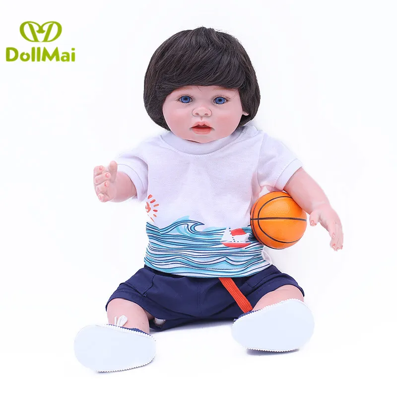 Bebes reborn настоящие Полные Силиконовые куклы Малыши-мальчики 43 см Новорожденный