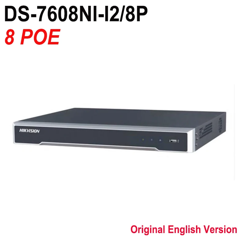 Хик Оригинальный DS 7608NI I2/8 P для HD ip камеры до 12MP запись Поддержка H.265 видео форматы