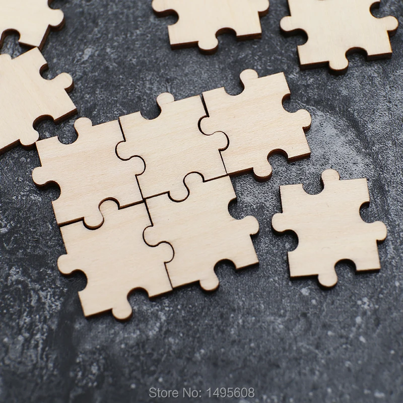 

50pcs/bag Wood Puzzle Pieces Wedding Guest Book Rustic and Fun Ideas. Wedding Rustic Guest Books,Puzzle for kids