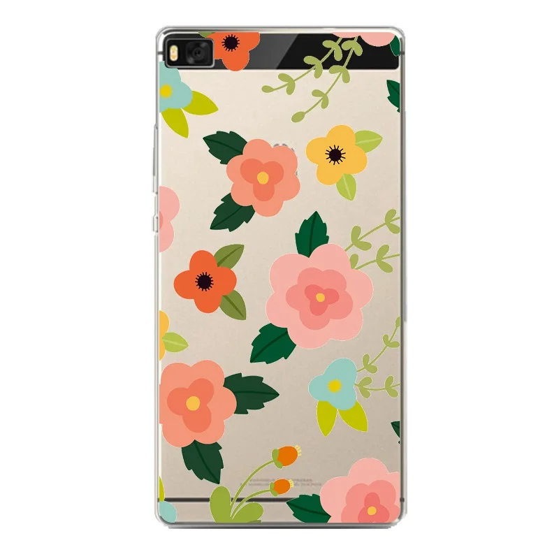 Мягкий прозрачный чехол для телефона из ТПУ с цветочным рисунком huawei P10plus P8 P9lite