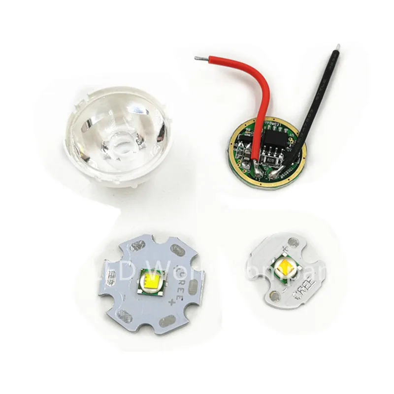 Cree XML XM L T6 10 Вт LED on 12 14 16 20 мм черный/белый PCB + DC3.7V 5 Режим драйвер|Подвесные