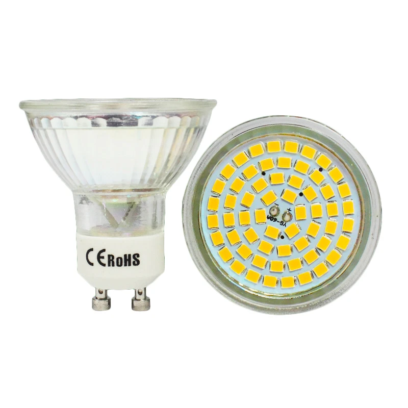 5W 60LEDs GU10 Spotlight Bulb LED Spot Light SMD2835 Chandelier Candle For Home Decor Lamp 6pcs | Лампы и освещение