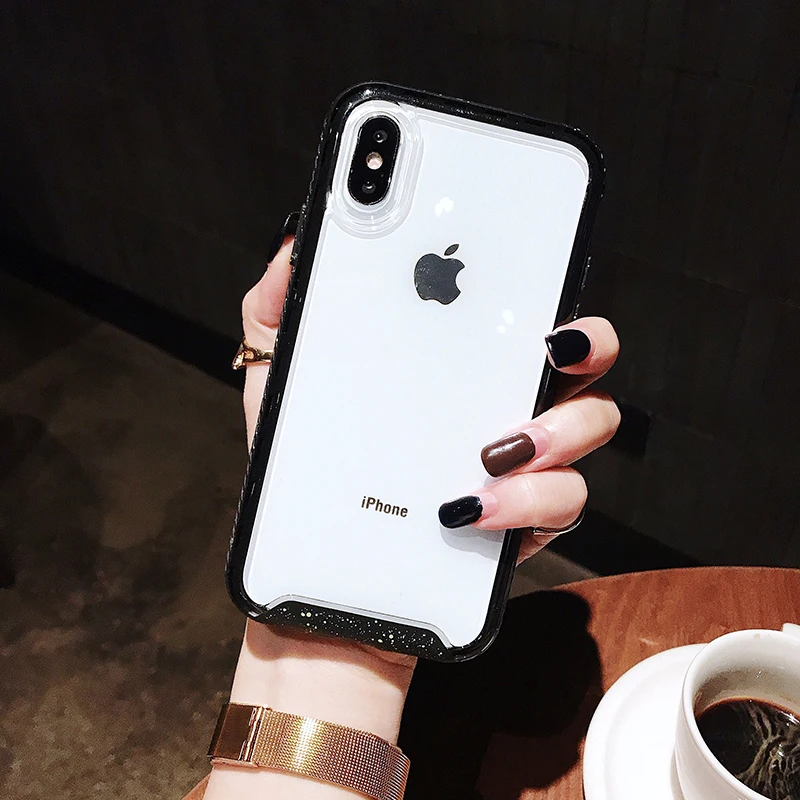 Карамельный цвет, волнистая оправа, противоударный чехол для iphone 11 XS Max XR 6 6s 7 8 Plus, прозрачный TPU+ PC, жесткий защитный чехол для телефона