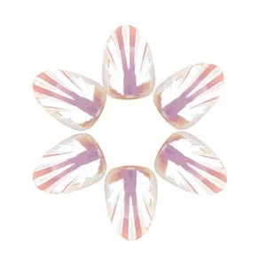 Корпус Nail Art искусственные перст наклейка хром нажмите на поддельные накладные ногти 24 шт./кор - Цвет: NDK-BK-XC15