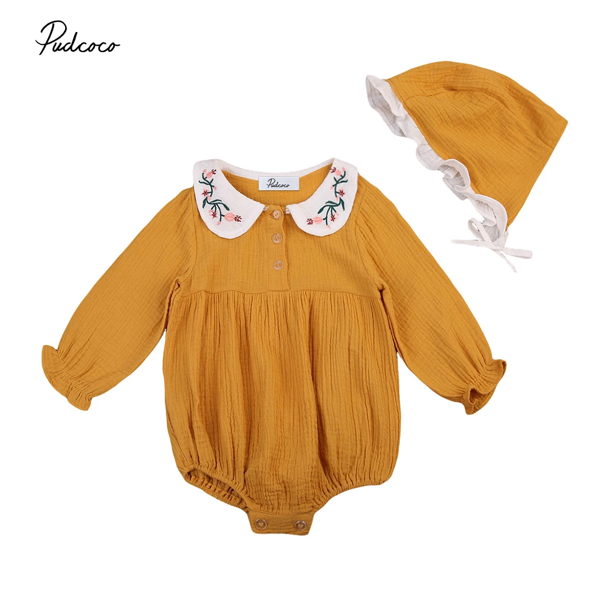 Комплект одежды из 2 предметов для новорожденных милая Одежда маленьких девочек