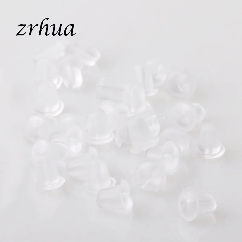 Оптовая продажа ZRHUA 100 шт. в партии серебряная бабочка серьги Стопперы ювелирные