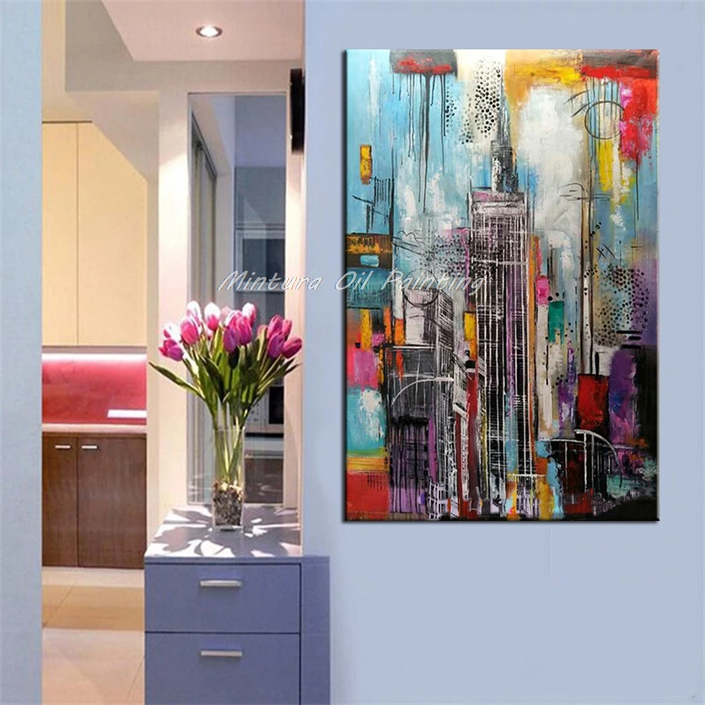 Mintura художественная роспись вручную современные абстрактные Масляные картины на
