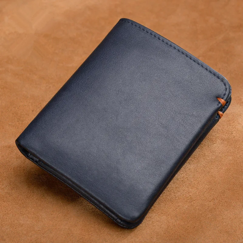 Роскошный мужской кошелек из натуральной кожи брендовый двойной мягкой воловьей