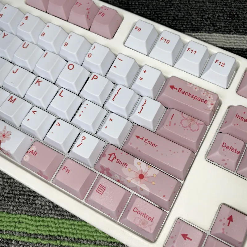 Cherry Blossom Keycaps полный комплект механическая клавиатура PBT 5 лицо краситель