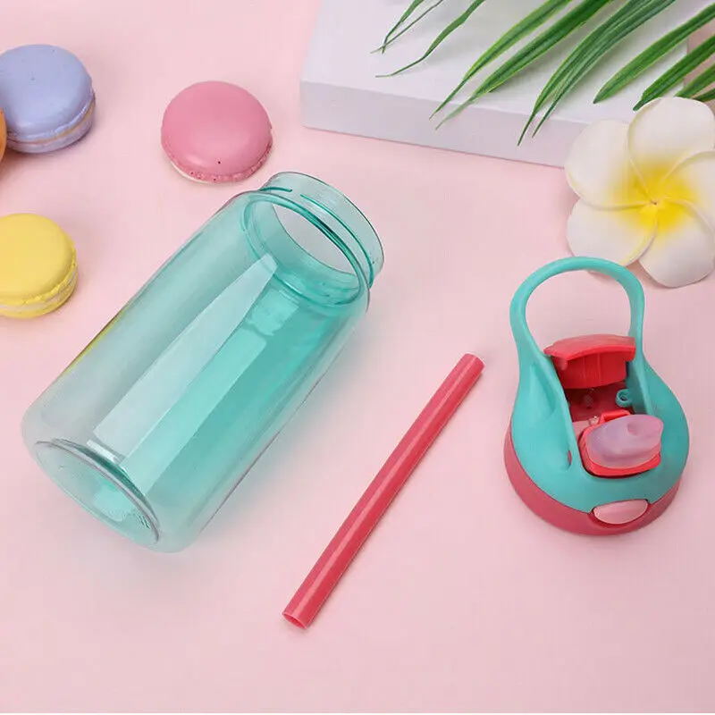 400ML Kids Boys Girls Outdoor Hot Juice Water Bottle With Straw | Дом и сад