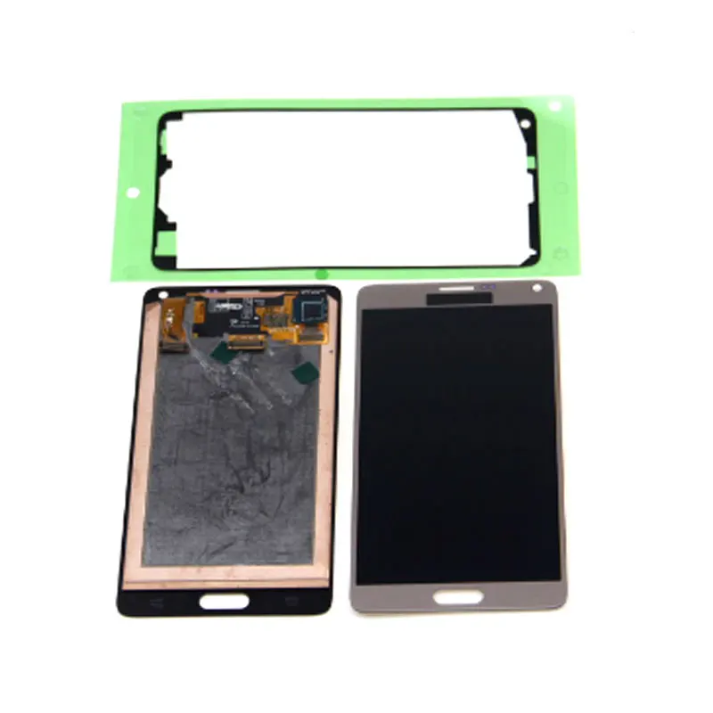 Gold ЖК-экран NOTE4 для samsung Galaxy Note 4 N9100 N910C N910A N910F, сенсорный дигитайзер с тенью, запасные части - Цвет: Gold