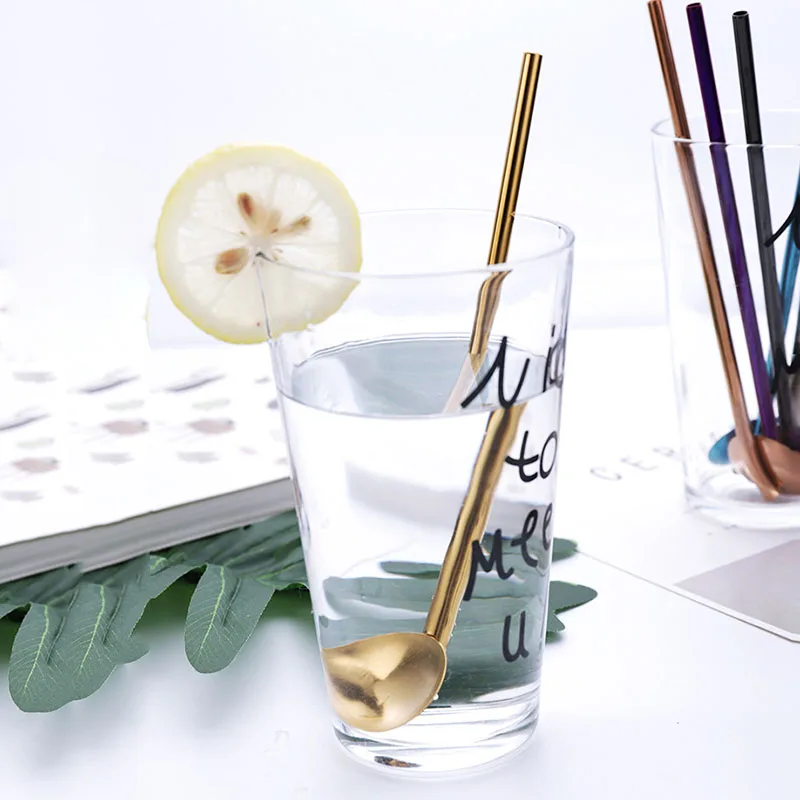 Креативная ложка с соломенным мороженым кофейная пипетка чайные ложки высокое