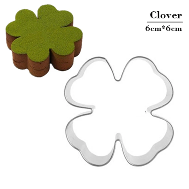 

Clover Baking Pressing Mold Fruit Vegetable Biscuit Cookie Press Cutter Tools Kitchen Set Stainless Steel Cheap Things Fondant