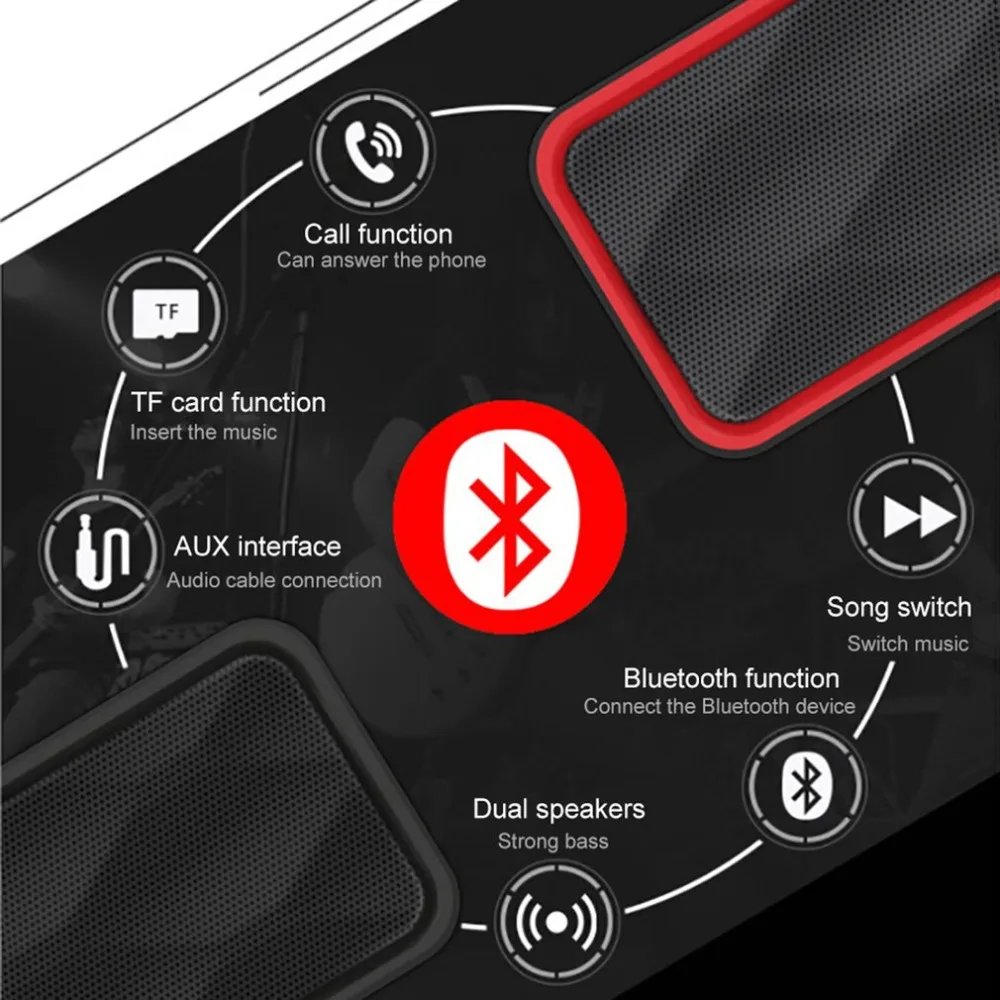 SC211 Bluetooth Динамик стерео Портативный мультимедийный ноутбук USB TF/U диска бас пушки