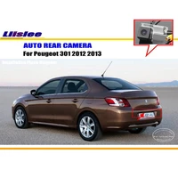 liislee car parking rear view camera for peugeot 301 2012 2013 reverse back up camera hd ccd license plate light