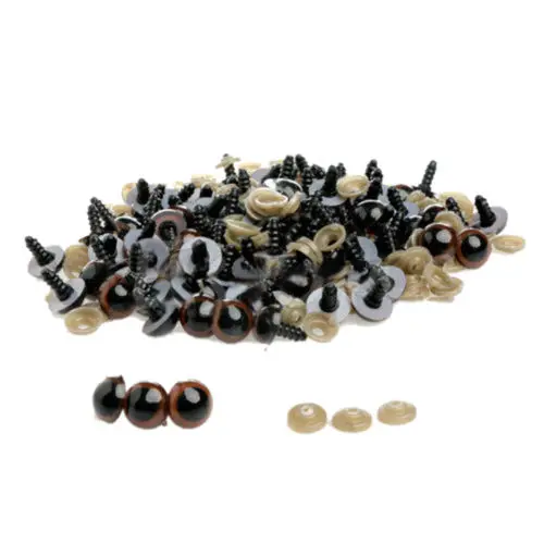 100 шт. безопасные пластиковые глаза для Мишки Тедди аксессуары животных 8 мм