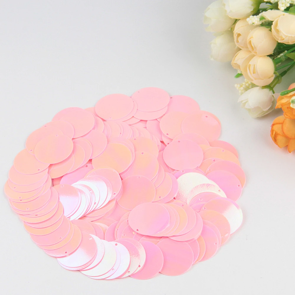 25mm ab pink Розовые блестки 3 мм-30 мм плоские круглые ПВХ свободные пайетки для рукоделия блестки Швейные украшения DIY аксессуары Lentejuelas Para Coser - Цвет: 25mm ab pink