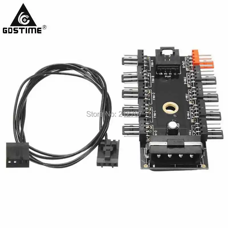 Gdstime D Тип ПК от 1 до 10 4Pin Molex кулер вентилятор охлаждения концентратор