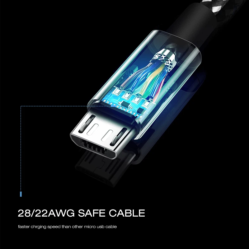 1 м 2 3 Micro USB кабель для Xiaomi Redmi Note 5 Pro 4 зарядное устройство Samsung S7 edg Android Phone Cord|Кабели