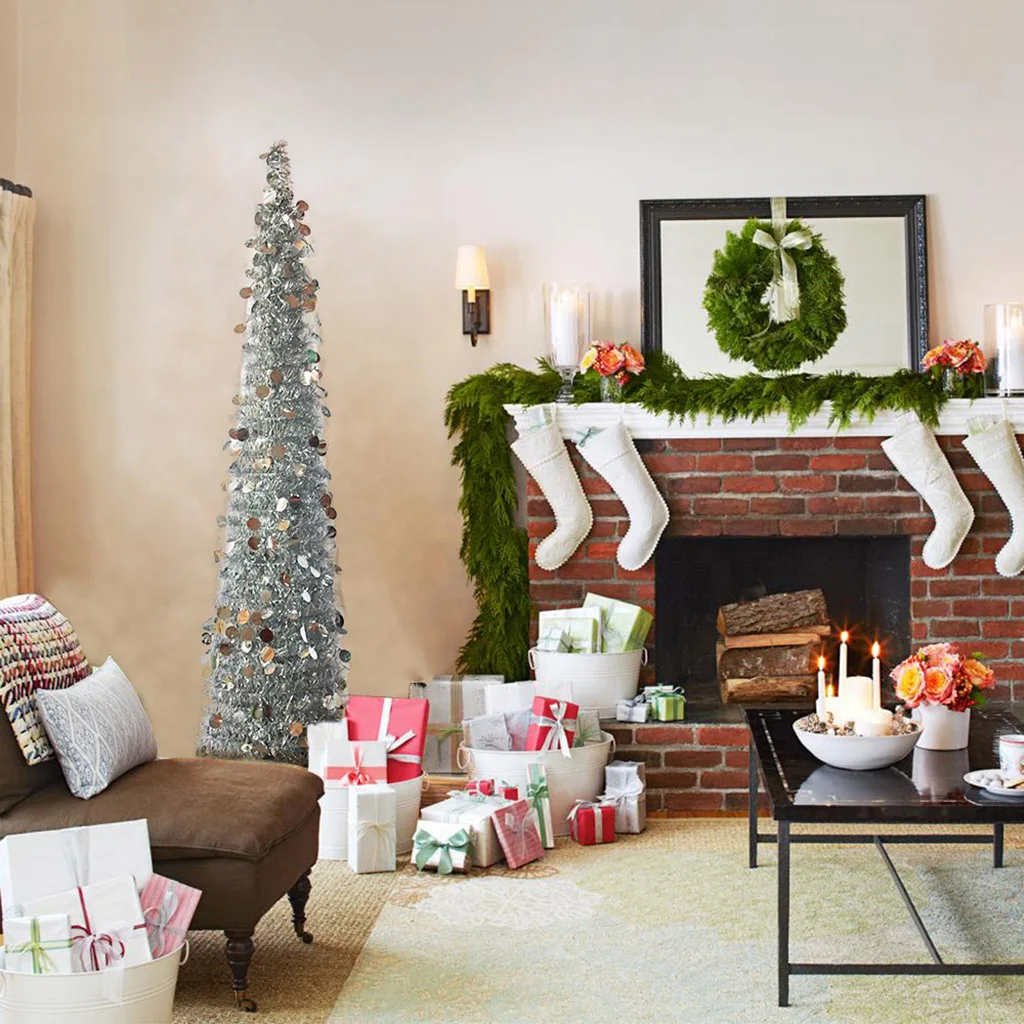 5ft Выдвижная Рождественская мишура с подставкой великолепные складные