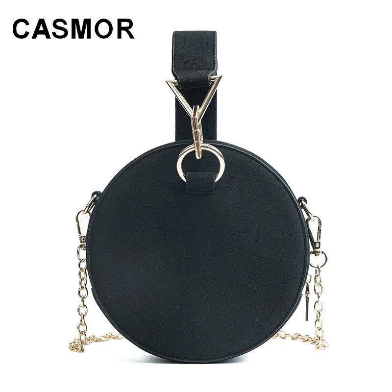 Круглая Женская сумочка CASMOR дизайнерская Роскошная миниатюрная сумка с ручками