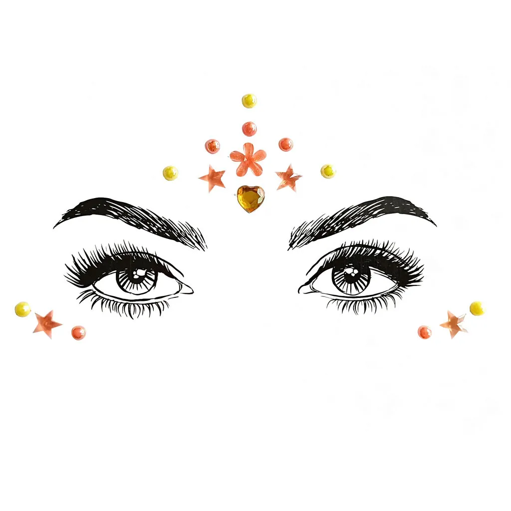 Временные наклейки для лица тату легко управлять Кристальное лицо драгоценные