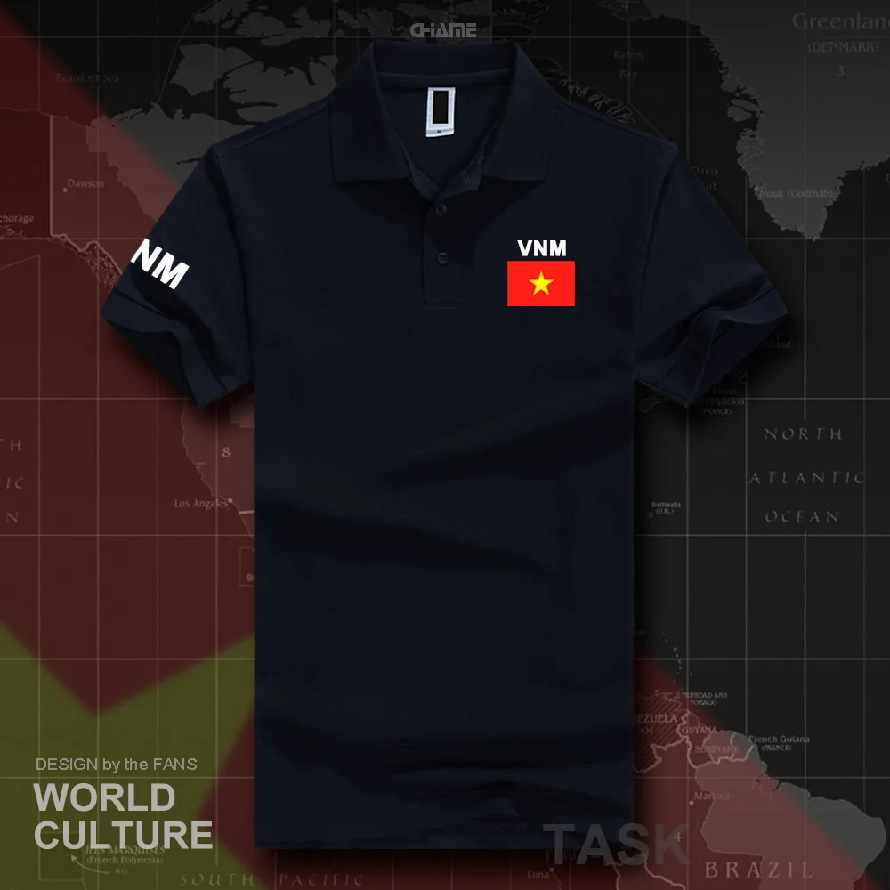 

VietNam polo shirts men short sleeve white brands printed for country 2017 cotton nation team flag new fash VietNamese Viet Nam