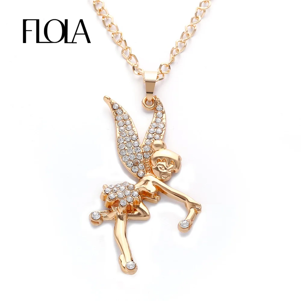 Женское большое Золотое ожерелье FLOLA с золотой подвеской ювелирные изделия на