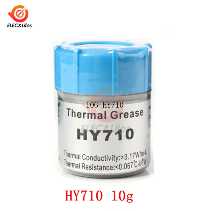 HY710 10g 1 шт. HY510/HY710 10 г 20 г Серый силиконовое соединение Теплопроводящая паста радиатор для процессора GPU чипсет охлаждения - Цвет: HY710 10g