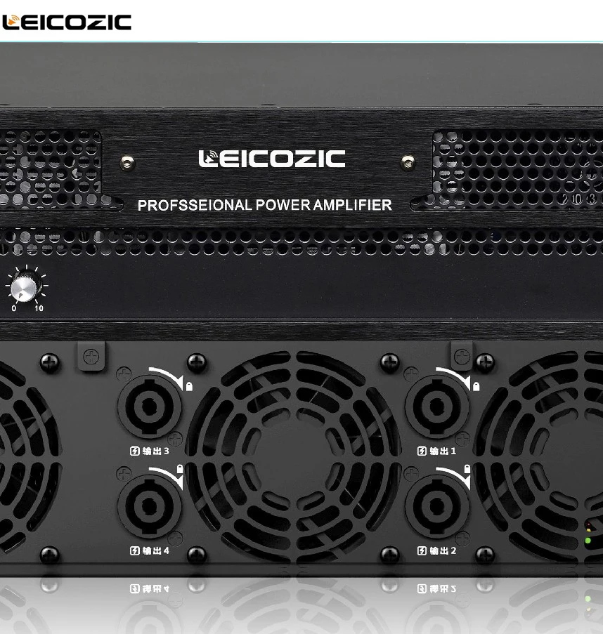 Leicozic DP41200 макс 2000 Вт* 4 Профессиональный усилитель мощности стерео усилитель 1200 Вт* 4 канальный усилитель для сценических представлений