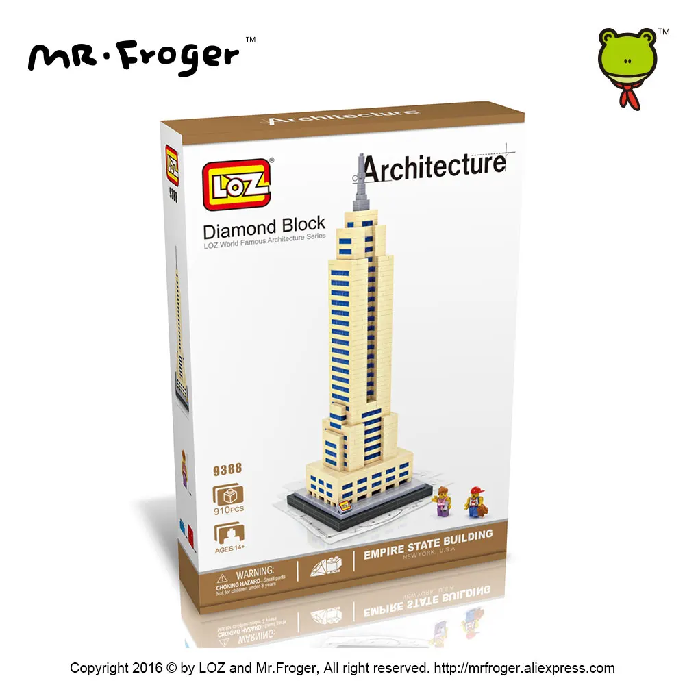 Mr. Froger LOZ Empire State Building Diamond Block всемирно известный архитектурный игрушечный кубик