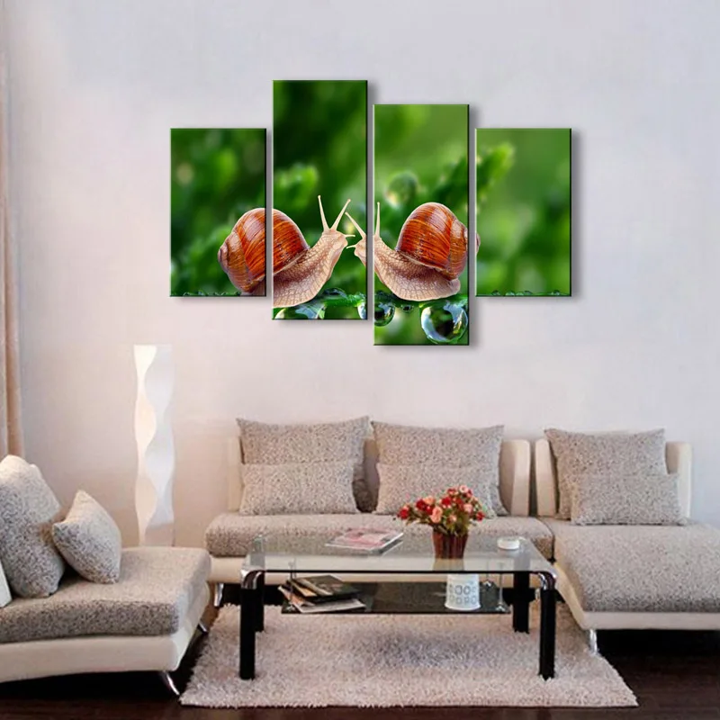 Картина маслом улитки HD printcanvas живопись Photo Print printswall фотографии для Гостиная