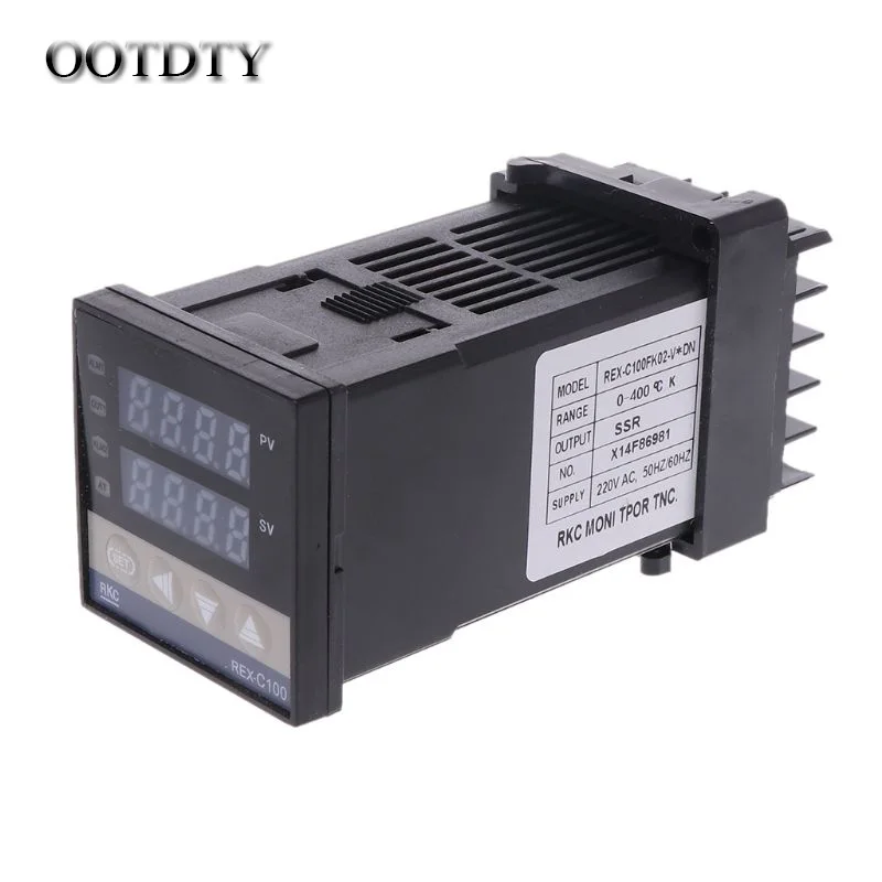 OOTDTY PID цифровой регулятор температуры REX-C100 от 0 до 400 °C K Тип вход SSR выход dorp