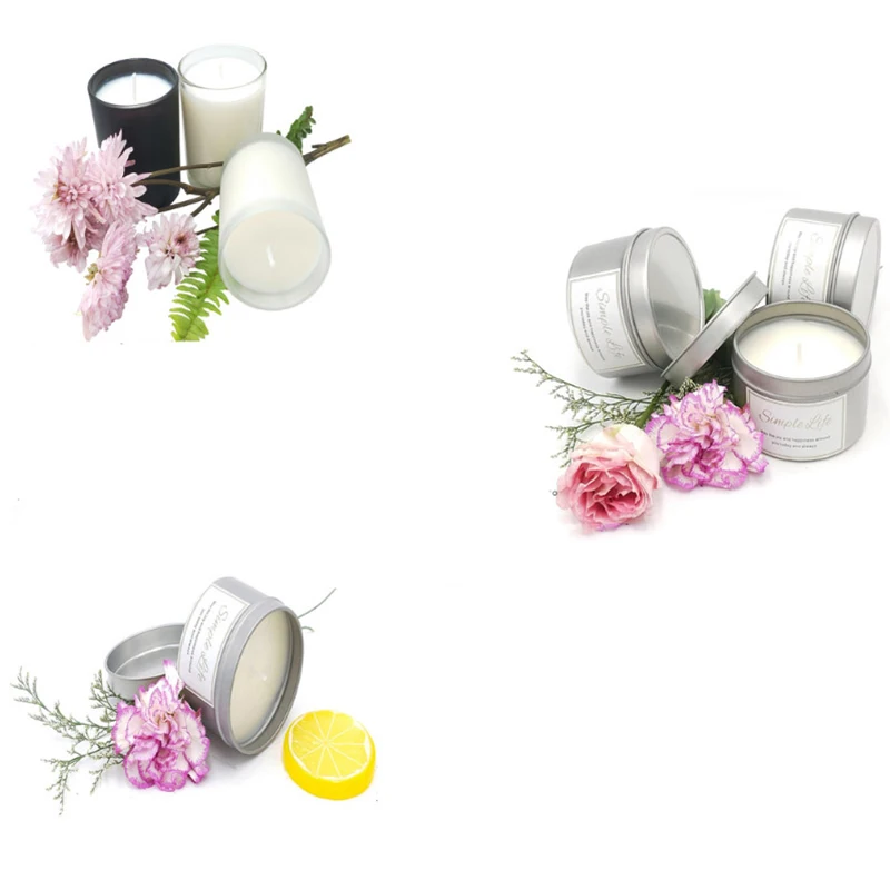 1 шт. ароматические свечи роскошная Ароматизированная соевая банка для