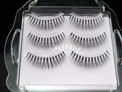 Быстрая доставка новинка высокое качество 3 пары натуральные накладные ресницы