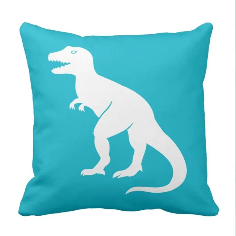 

Tyrannosaurus Dinosaur Pillow in Turquoise Blue case