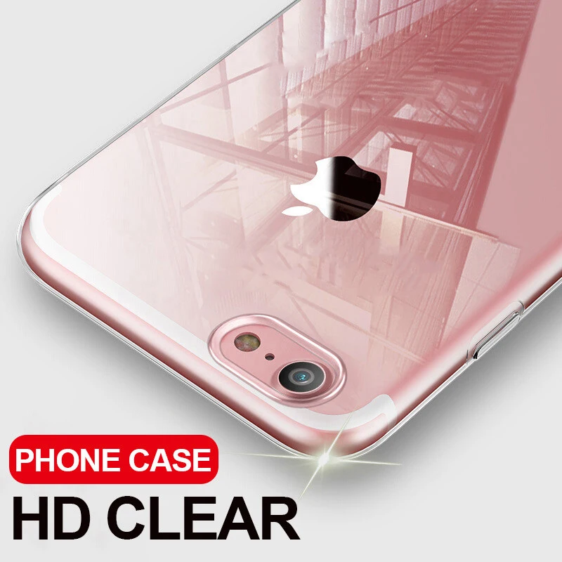 Прозрачный Ультратонкий Мягкий силиконовый чехол из ТПУ для iPhone 6 6S 7 8 Plus X Xs Max XR 11
