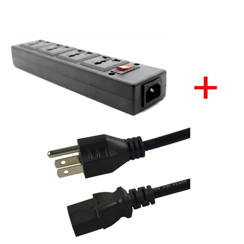 Многофункциональный 250v 13a 4 jack универсальный блок питания PDU полоса IEC320 переходник Настольный Удлинитель сетевой шнур конвертер