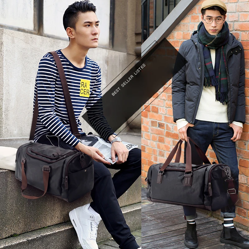 Водонепроницаемая мужская спортивная сумка-тоут через плечо из искусственной